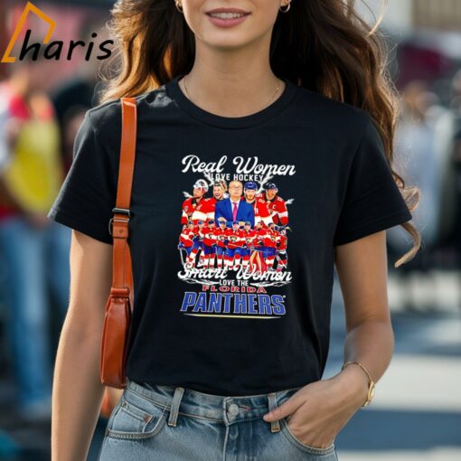 Real Women Love Hockey Smart Women Love The Florida Panthers Hockey T-shirt