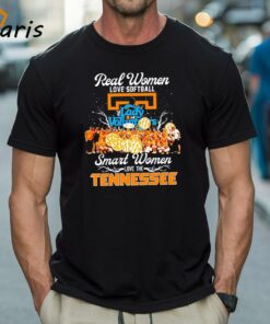 Real Women Love Softball Smart Women Love The Tennessee Team Players Shirt