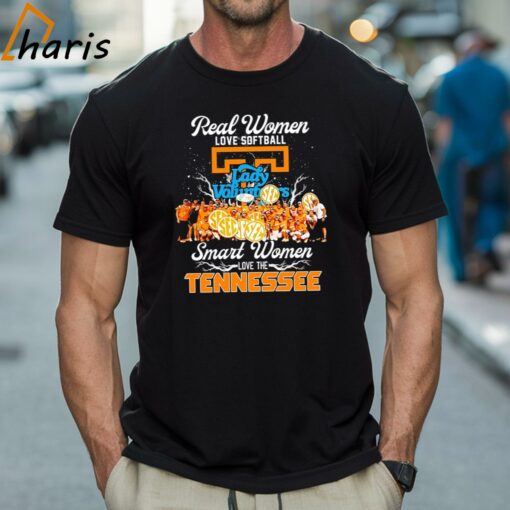 Real Women Love Softball Smart Women Love The Tennessee Team Players Shirt