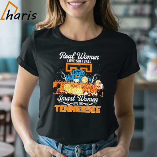 Real Women Love Softball Smart Women Love The Tennessee Team Players Shirt