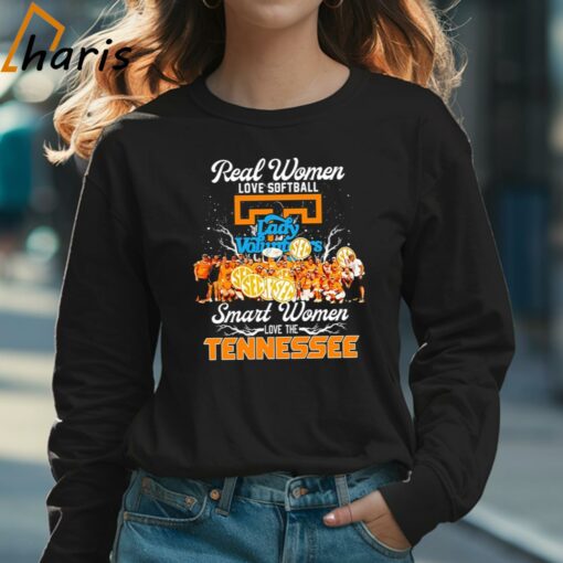 Real Women Love Softball Smart Women Love The Tennessee Team Players Shirt