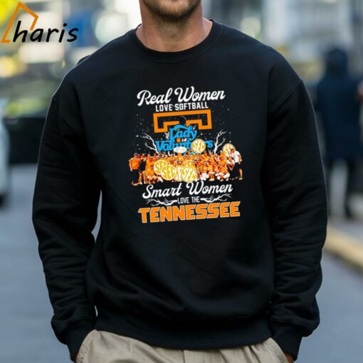 Real Women Love Softball Smart Women Love The Tennessee Team Players Shirt