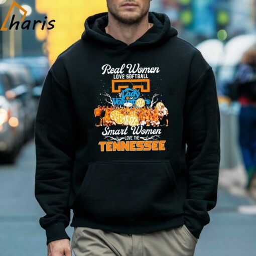 Real Women Love Softball Smart Women Love The Tennessee Team Players Shirt