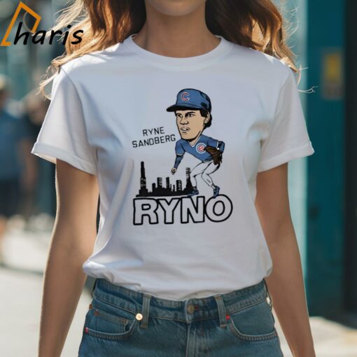 Ryne Sandberg Chicago Cubs Homage Ryno Cartoon Shirt