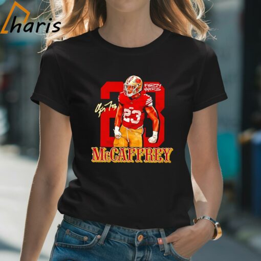 San Francisco 49ers 23 Christian McCaffrey RB1 Signature Shirt