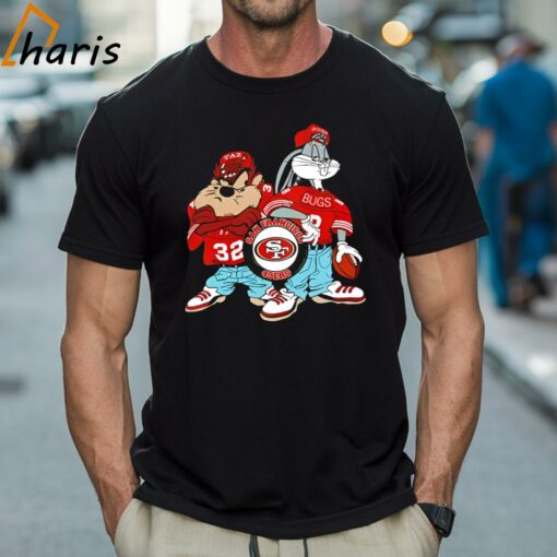 San Francisco 49ers Tasmanian Devil And Bugs Bunny Cartoon Shirt