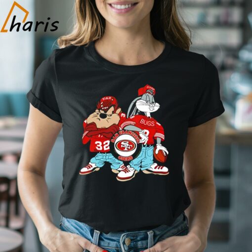 San Francisco 49ers Tasmanian Devil And Bugs Bunny Cartoon Shirt