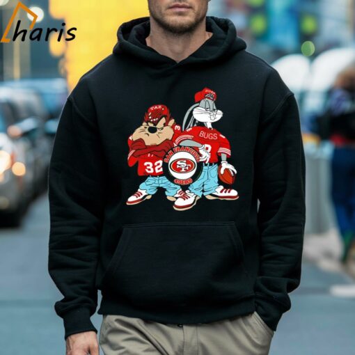 San Francisco 49ers Tasmanian Devil And Bugs Bunny Cartoon Shirt