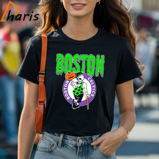 Skeleton Boston Celtics Halloween Shirt