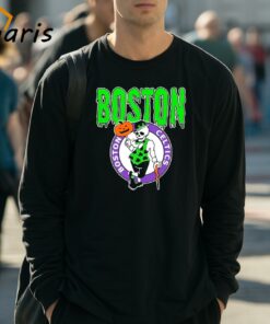 Skeleton Boston Celtics Halloween Shirt 3