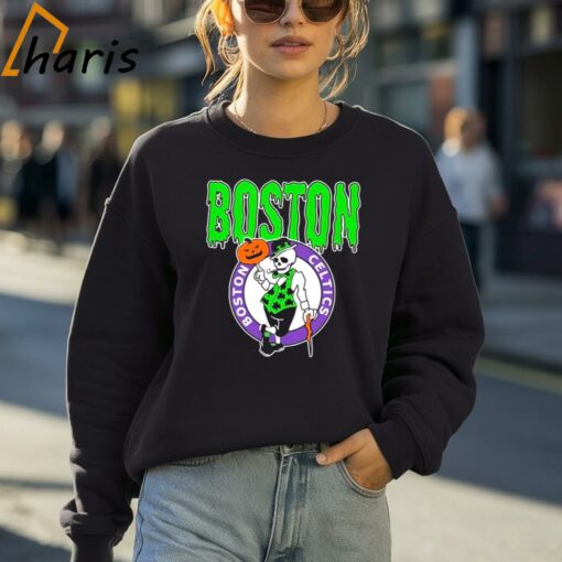 Skeleton Boston Celtics Halloween Shirt