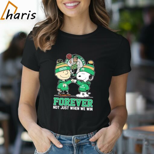 Snoopy And Charlie Brown Boston Celtics Forever Not Just When We Win shirt