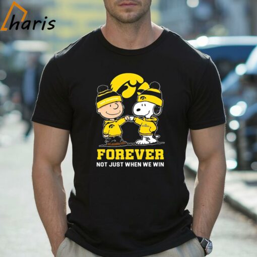 Snoopy And Charlie Brown Iowa Hawkeyes Forever Not Just When We Win 2024 Shirt