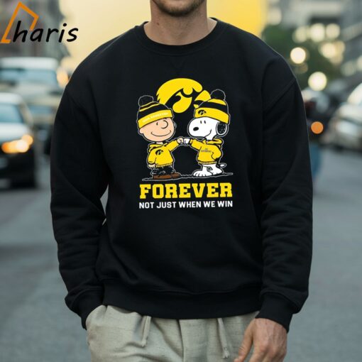 Snoopy And Charlie Brown Iowa Hawkeyes Forever Not Just When We Win 2024 Shirt