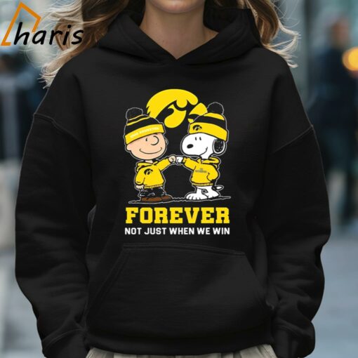 Snoopy And Charlie Brown Iowa Hawkeyes Forever Not Just When We Win 2024 Shirt