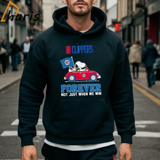 Snoopy And Woodstock Driving Car LA Clippers Forever Not Just When We Win Shirt