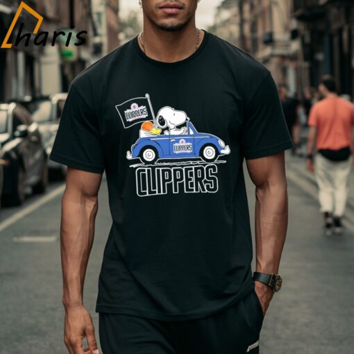 Snoopy And Woodstock Los Angeles Clippers On Car Shirt