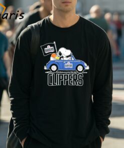 Snoopy And Woodstock Los Angeles Clippers On Car Shirt 3