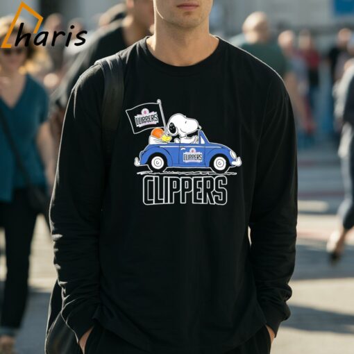 Snoopy And Woodstock Los Angeles Clippers On Car Shirt