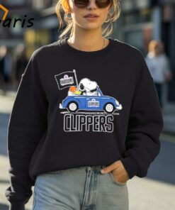 Snoopy And Woodstock Los Angeles Clippers On Car Shirt 4