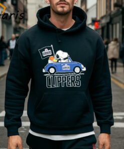 Snoopy And Woodstock Los Angeles Clippers On Car Shirt 5