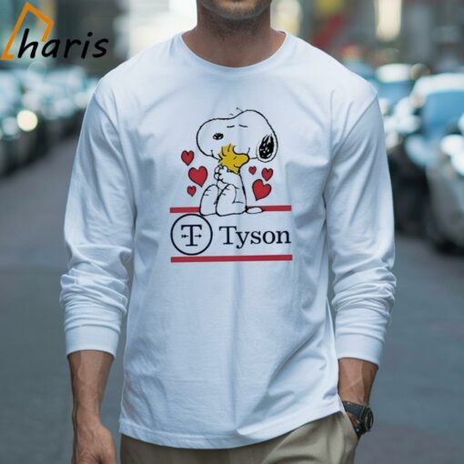 Snoopy And Woodstock Loves Tyson Logo T-shirt