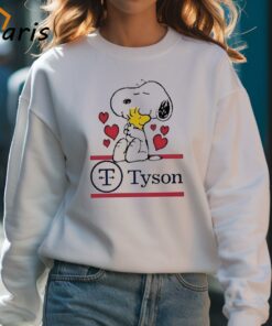 Snoopy And Woodstock Loves Tyson Logo T-shirt 3 Snoopy And Woodstock Loves Tyson Logo T shirt 4