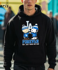 Snoopy Fist Bump Charlie Brown Los Angeles Dodgers Forever Not Just When We Win Shirt 3