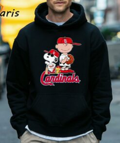 Snoopy Woodstock And Charlie Brown Fan Cardinals Baseball Shirt 5