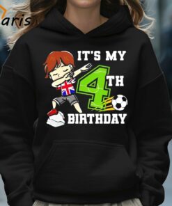 Soccer Boy Its My 4th Birthday Cartoon Shirt 5