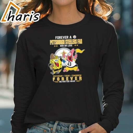 SpongeBob SquarePants Forever A Steelers Fan Win Or Lose Yesterday Today Tomorrow T-Shirt