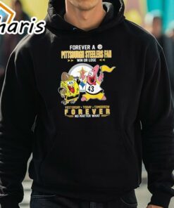 SpongeBob SquarePants Forever A Steelers Fan Win Or Lose Yesterday Today Tomorrow T Shirt 5