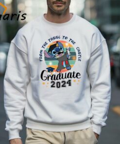 Stitch Graduate Senior From The Tassel To The Castle 2024 Disney Shirt 3