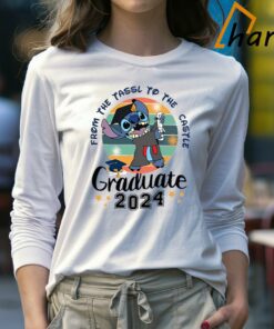 Stitch Graduate Senior From The Tassel To The Castle 2024 Disney Shirt 4