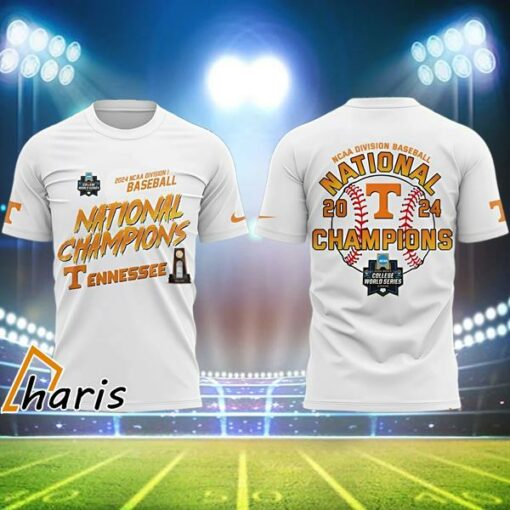 Tennessee Volunteers Champion 2024 NCAA Division Baseball 3D T Shirt