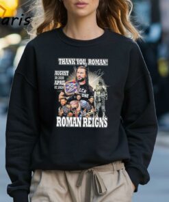 Thank You Roman Reigns Wwe August 302020 April 072024 Signature T shirt 3