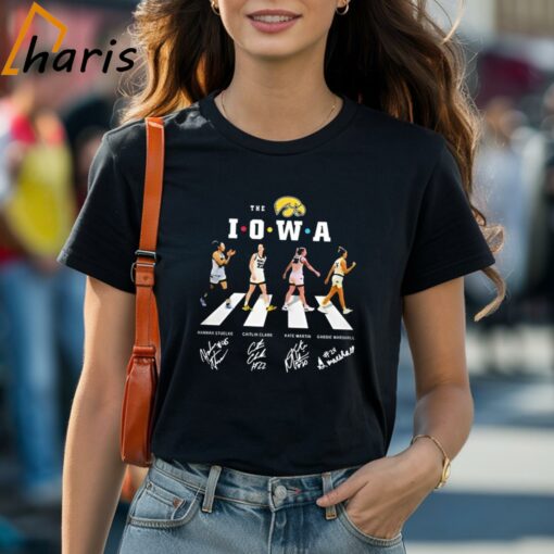 The Iowa Women’s Basketball Abbey Road 2024 Signatures T-shirt