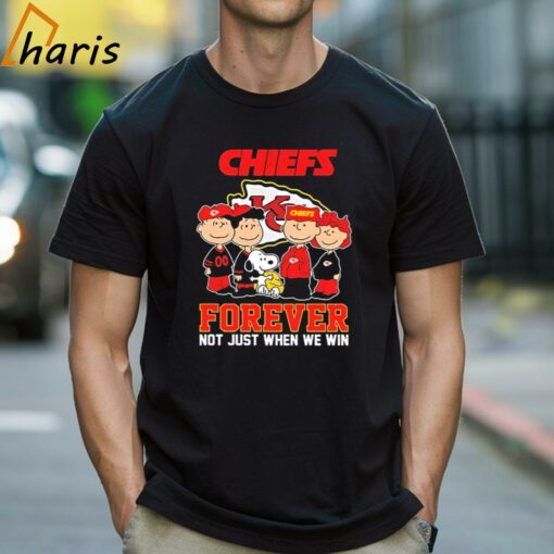 The Peanuts Movie Characters Kansas City Chiefs Forever Not Just When We Win Shirt