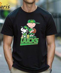 The Peanuts Movie Characters Oregon Ducks Baseball Shirt