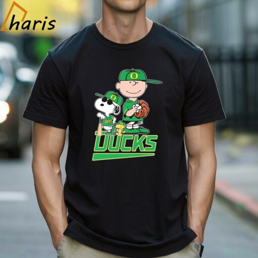 The Peanuts Movie Characters Oregon Ducks Baseball Shirt