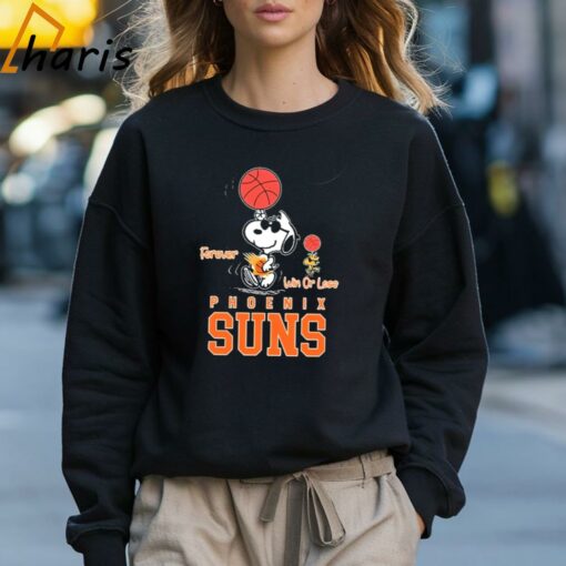 The Peanuts Snoopy And Woodstock Forever Win Or Lose Phoenix Suns Shirt