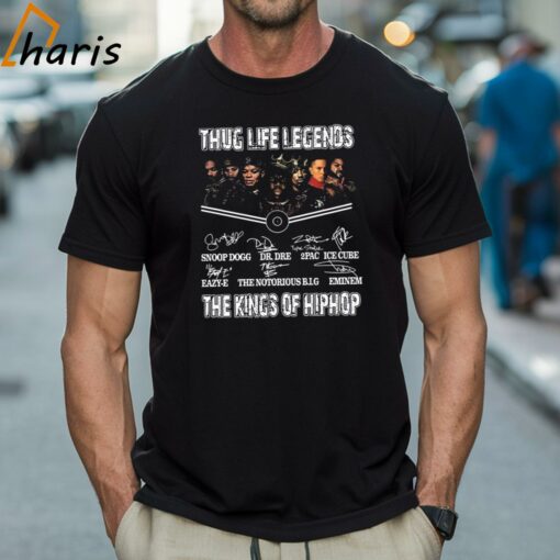 Thug Life Legends The Kings Of Hip Hop Eminem Snoop Dogg Signatures shirt