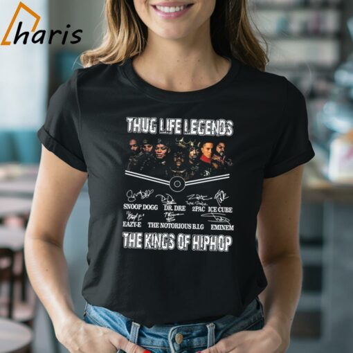 Thug Life Legends The Kings Of Hip Hop Eminem Snoop Dogg Signatures shirt