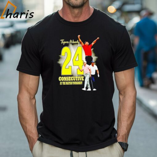 Tiger Woods 24 Consecutive At The Masters Tournament Shirt