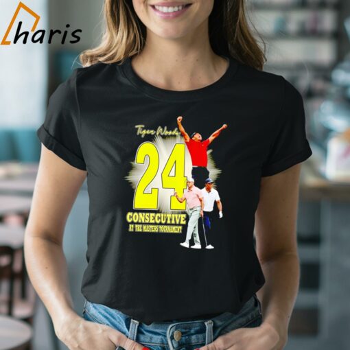 Tiger Woods 24 Consecutive At The Masters Tournament Shirt