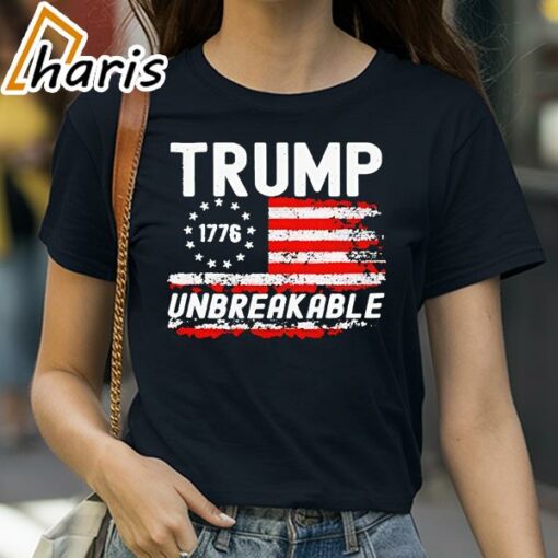 Trump Tougher Than Ever President Donald Trump Us Flag T-Shirt