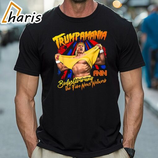 Trump Wrestling Meme Fake News Trumpamania Shirt