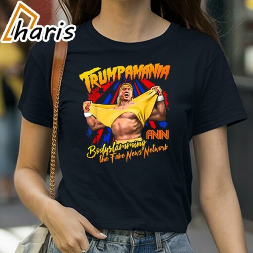 Trump Wrestling Meme Fake News Trumpamania Shirt