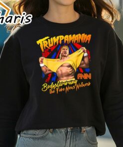 Trump Wrestling Meme Fake News Trumpamania Shirt 3