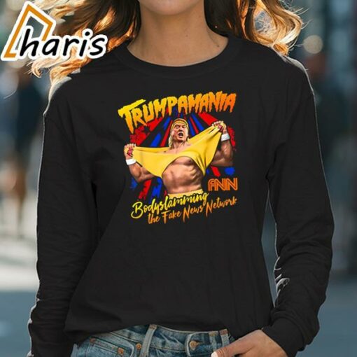 Trump Wrestling Meme Fake News Trumpamania Shirt